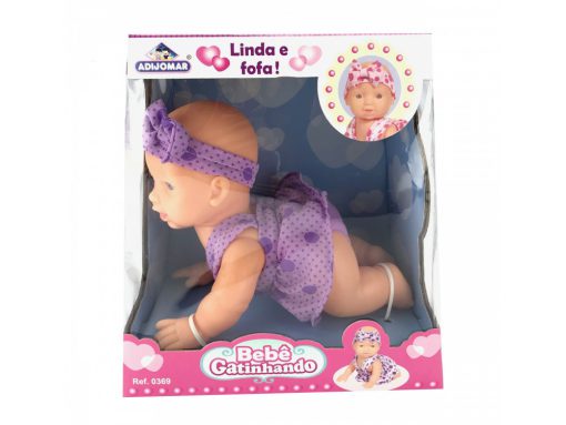 Brinquedo Boneca Bebê Gatinhando Adijomar